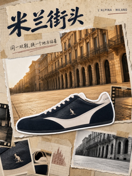 小红书种草图 · 米兰街头剪贴簿场景版